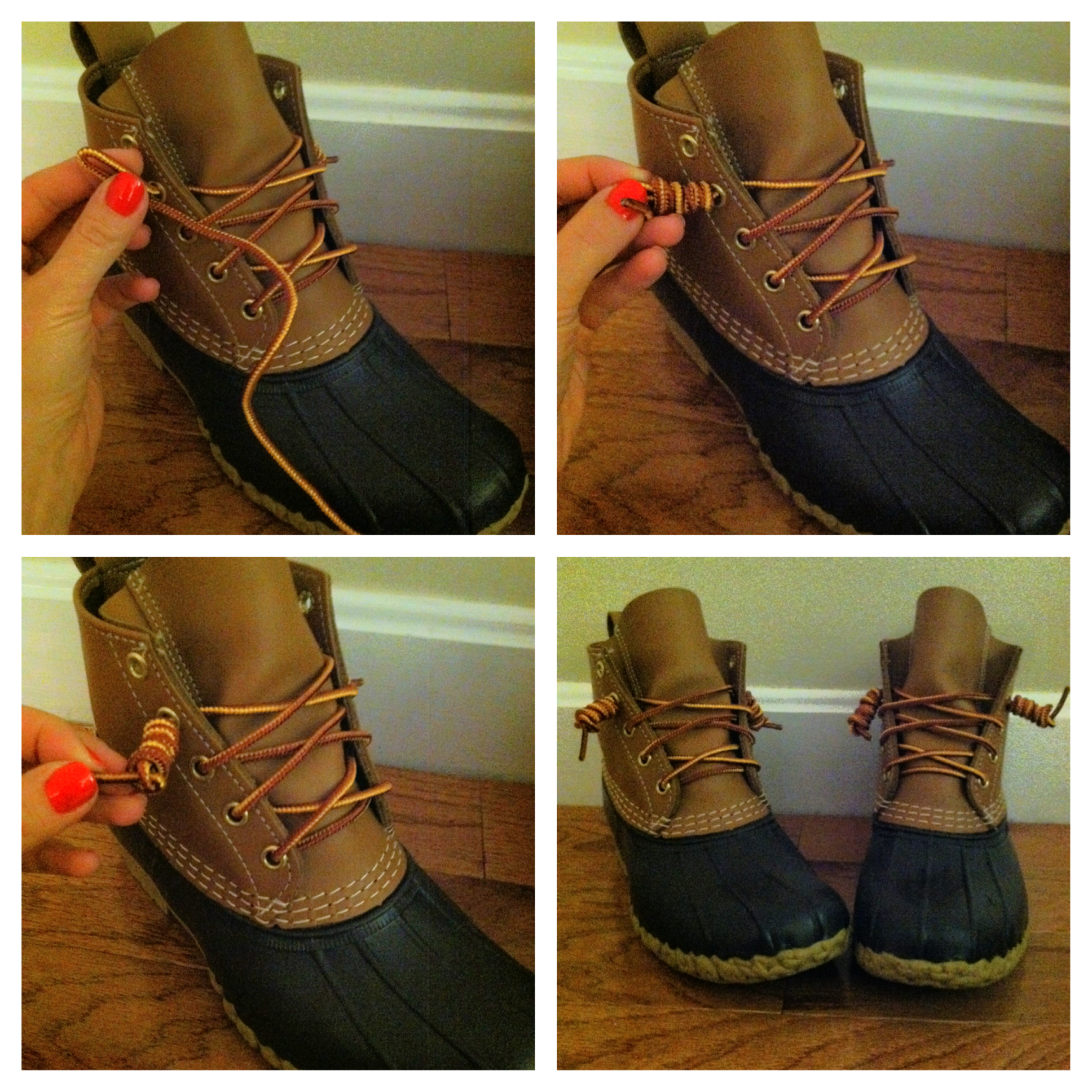 ll bean boot lace knot